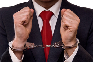 businessman with handcuffs