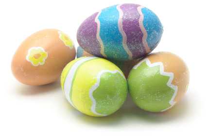 colourful easter eggs