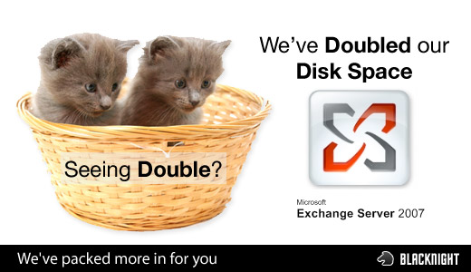 Hosted Exchange - Double Disk Space