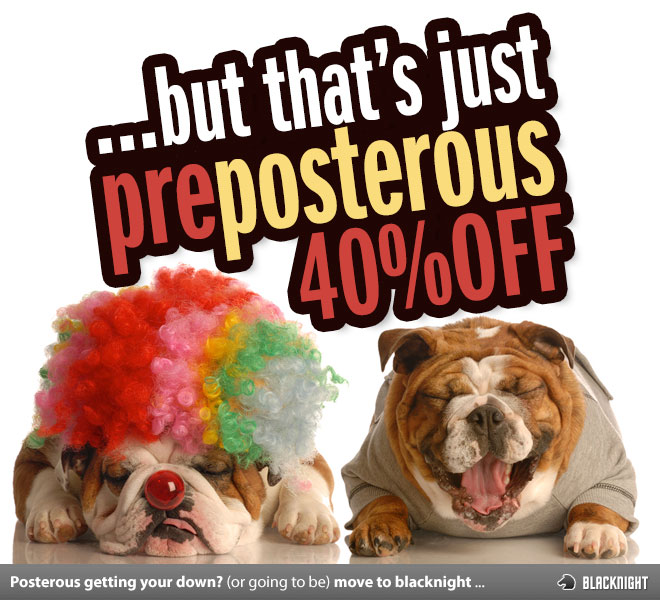 The PrePosterous 40% Off Graphic