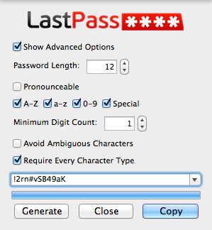 Generate a Secure Password in LastPass