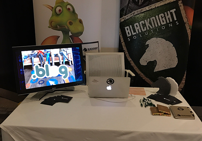 The Blacknight Stand at Bloggerconf in October 2016.