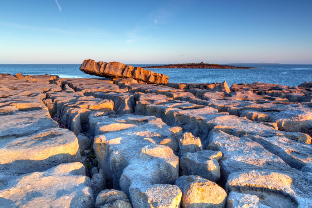 Atlantic ocean sunrise in Burren, Ireland