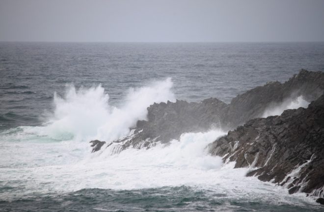 Coastline of Mizen Head in stormy weather County Cork, Ireland
