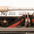 Got a Co.uk Domain? Nominet Plans Changes to Whois and Policies for GDPR GDPR EU General Data Protection Regulation and commencement date written on vintage manual typewriter