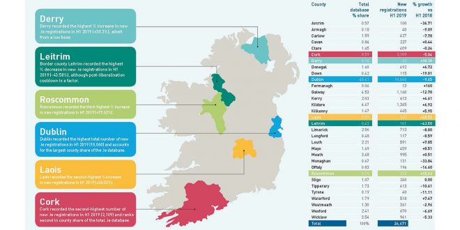 The total .IE domain database grew by 8.3% in H1 2019 according to IE Domain Registry’s biannual Domain Profile Report for H1 2019