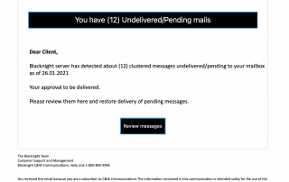 Phishing Email Example - January 2021