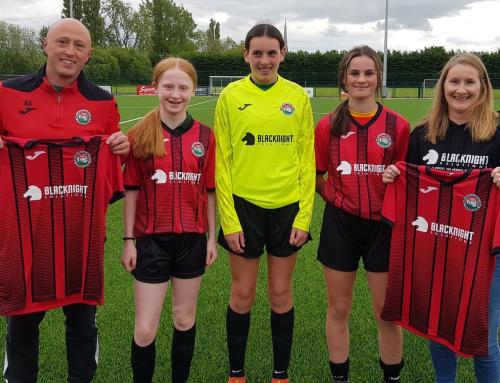 Blacknight Sponsors Kit for Carlow Under 14 Girls Soccer Academy Competing for Gaynor Cup