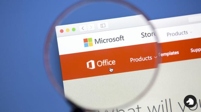 Microsoft Office Under Magnifying Glass